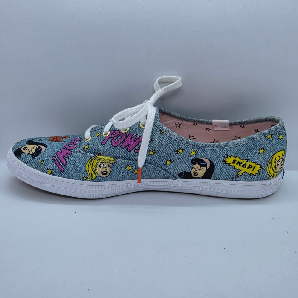 Keds Betty and Veronica Archie Comics Denim Sneakers Blue Pop Art WF60293 9.5 - Picture 10 of 10